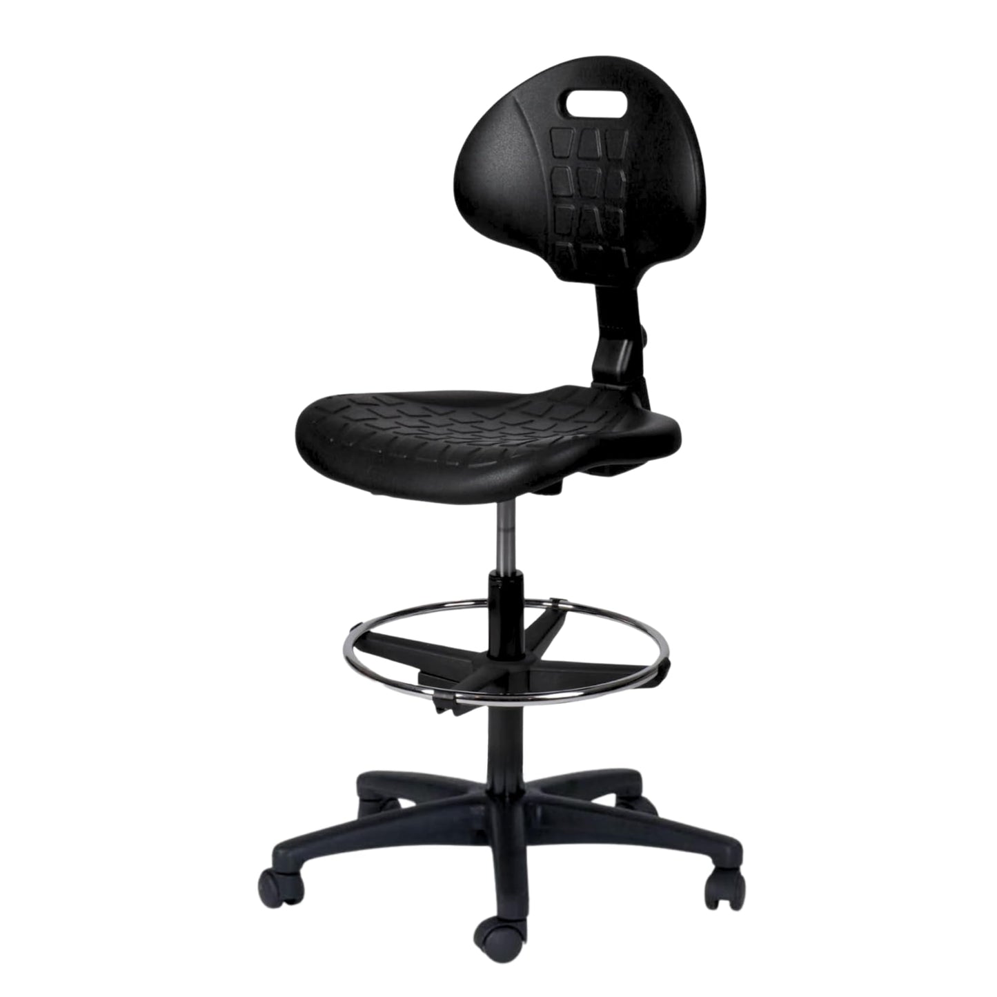 Topsit IND102 – Ergonomischer Arbeitsstuhl & Bürohocker | Höhenverstellbar, Rückenlehne & Fußring, Leicht zu reinigen